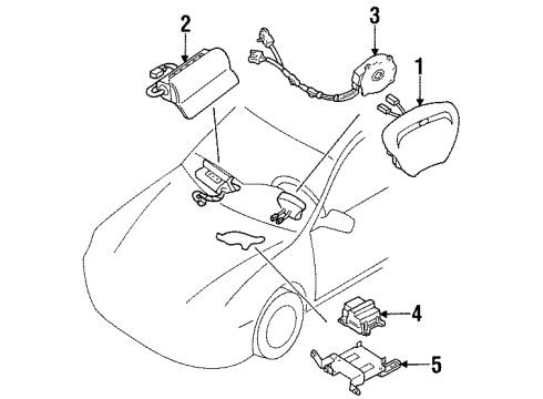 1998 Mercury Tracer Module Assembly - Ecu Diagram for F8KZ-54043B13-DAB