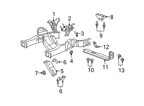 2015 Ford E-350 Super Duty Engine & Trans Mounting Diagram