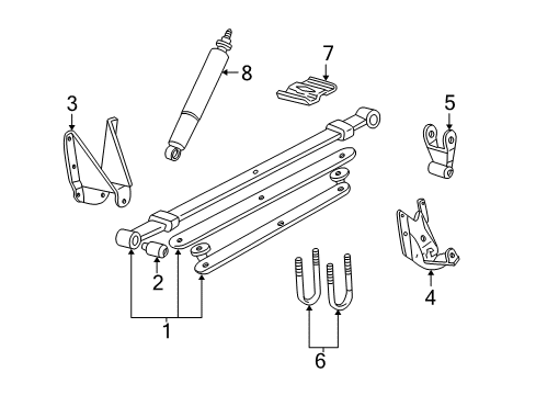 1997 Ford F-250 Shock Absorber Assembly Diagram for AU2Z-18V125-BM