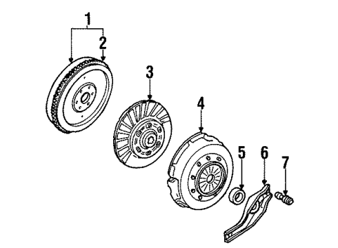 1996 Ford Mustang Clutch & Flywheel Diagram