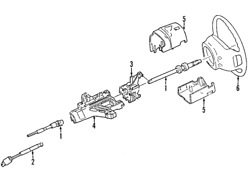 2008 Ford Explorer Sport Trac Steering Column & Wheel, Steering Gear & Linkage Diagram 1 - Thumbnail