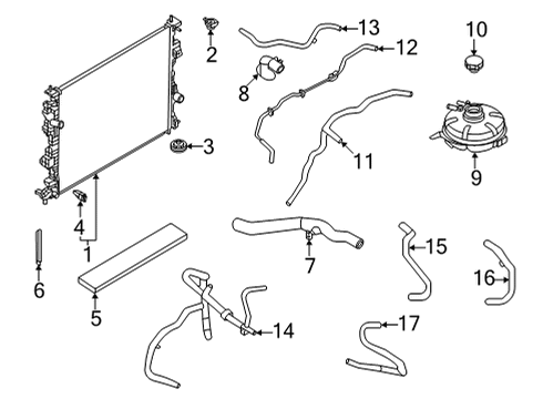 2023 Ford Maverick SEAL - AIR SHROUD Diagram for LX6Z-8B191-B