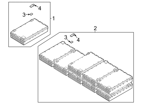 2023 Ford F-150 Lightning ARRAY ASSEMBLY - TRACTION BATT Diagram for NL3Z-10D672-C