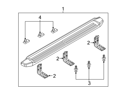 2008 Ford F-250 Super Duty Running Board Diagram 3 - Thumbnail