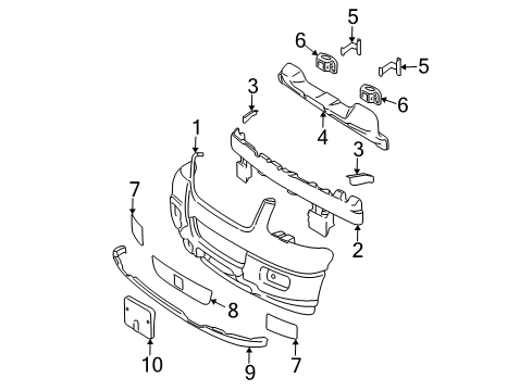 2006 Ford Expedition Front Bumper Diagram