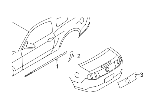 2012 Ford Mustang Stripe Tape Diagram 10 - Thumbnail