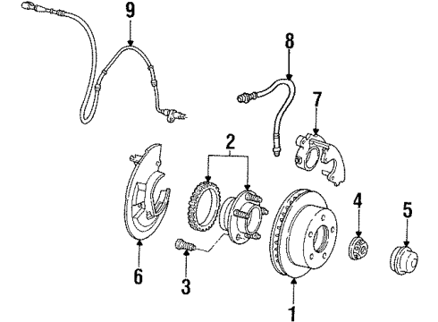 1996 Ford Crown Victoria Anti-Lock Brakes Diagram 2 - Thumbnail