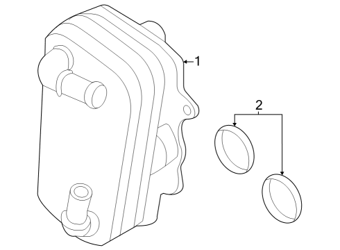 2024 Ford F-350 Super Duty Oil Cooler  Diagram 3 - Thumbnail