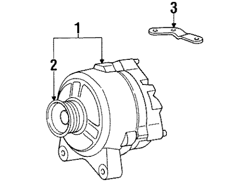 1991 Lincoln Town Car Alternator Diagram 2 - Thumbnail