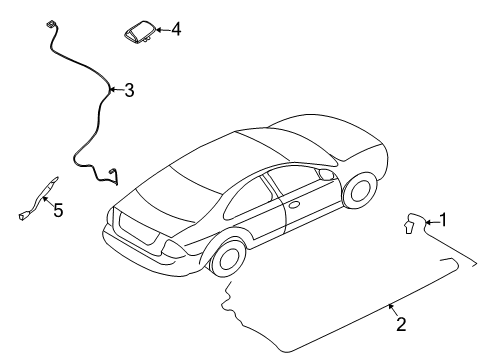 2006 Lincoln Zephyr Cable Assembly - Extension Diagram for 6E5Z-18812-CA