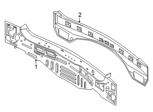 2021 Ford Explorer PANEL Assembly - BACK - LOWER Diagram for LB5Z-7840320-B