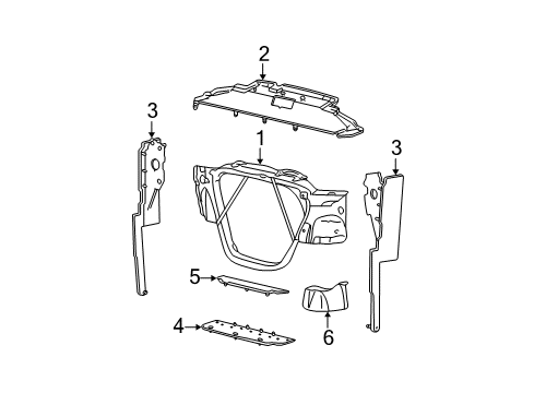 2003 Ford F-350 Super Duty Deflector Diagram for 3C3Z-8327-AA