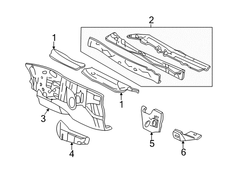 2004 Mercury Sable Cowl Diagram