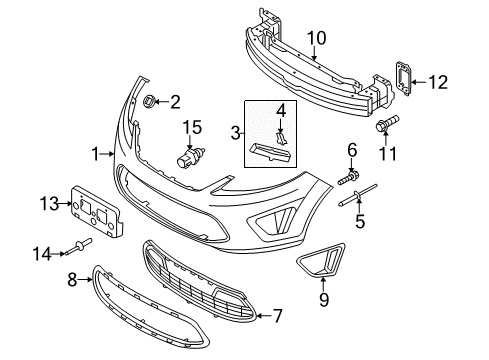 2013 Ford Fiesta Front Bumper Diagram