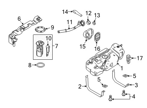 2015 Lincoln Navigator Fuel System Components Diagram 1 - Thumbnail