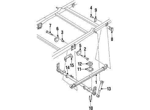 1999 Mercury Villager Kit - Shock Absorber Diagram for XF5Z-18125-AC