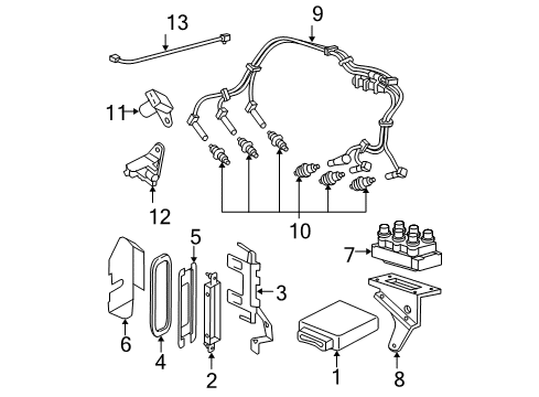 2008 Ford Explorer Coil Assembly - Ignition Diagram for 8L3Z-12029-A