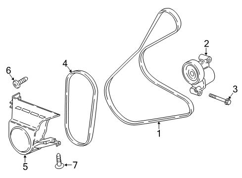 2022 Ford EcoSport Belts & Pulleys Diagram