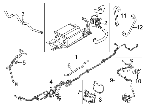 2014 Ford Edge Hose - Fuel Vapour Diagram for 7T4Z-9S327-A