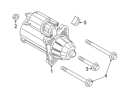 2019 Ford Fiesta Starter Motor Assembly Diagram for AV6Z-11002-H