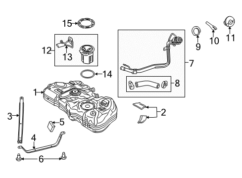 2013 Ford Fiesta Clamp - Filler Pipe Diagram for DE8Z-9B233-A