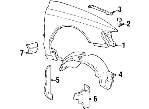 2000 Lincoln Continental Shield Diagram for F8OZ-16103-AA