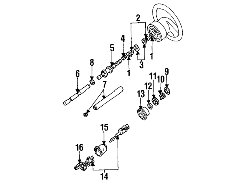 1992 Ford Explorer Shaft & Internal Components Diagram