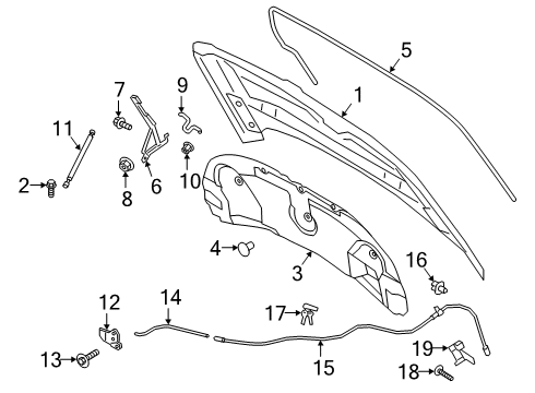 2023 Lincoln Aviator WEATHERSTRIP Diagram for LC5Z-16B990-A