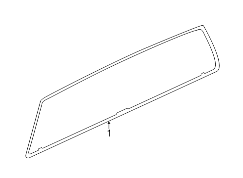 2019 Ford Ranger Glass & Hardware - Back Glass Diagram 2 - Thumbnail