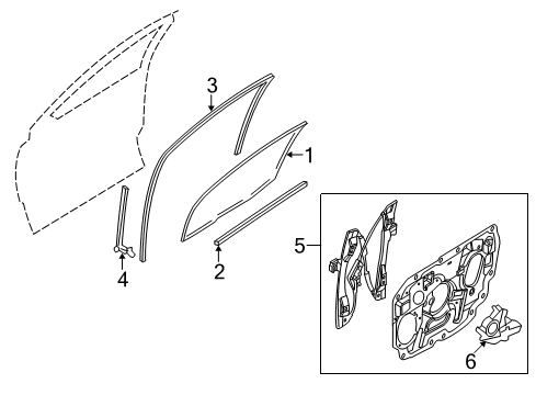 2008 Ford Taurus X Front Door Diagram 1 - Thumbnail