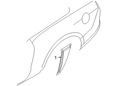 2010 Ford Mustang Exterior Trim - Quarter Panel Diagram 1 - Thumbnail