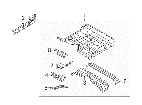 2013 Ford F-250 Super Duty Pan Assembly - Floor Diagram for BC3Z-2511000-A