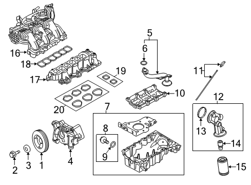 2019 Lincoln Continental Engine Parts & Mounts, Timing, Lubrication System Diagram 3 - Thumbnail