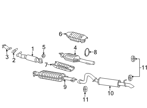 2008 Ford Escape Exhaust Components Diagram 2 - Thumbnail