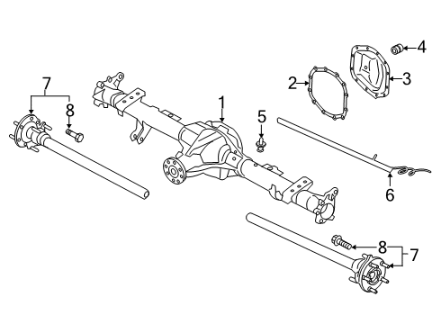 2023 Ford Ranger Axle Housing - Rear Diagram