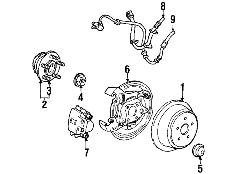 2003 Ford Windstar Rear Brakes Diagram 1 - Thumbnail