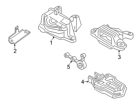 2023 Ford Maverick Engine & Trans Mounting Diagram