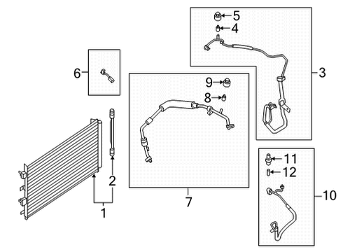 2021 Ford Bronco Sport A/C Condenser Diagram 1 - Thumbnail