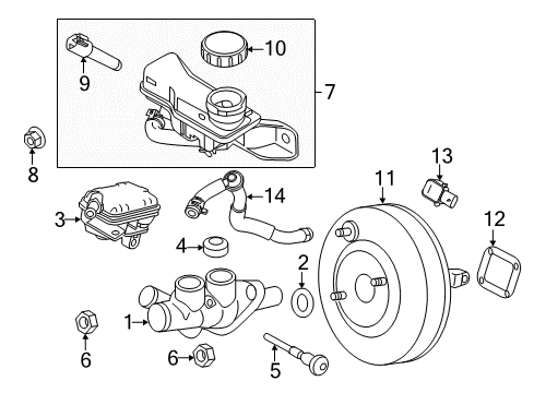 2012 Ford Fusion Hydraulic System, Brakes Diagram 3 - Thumbnail