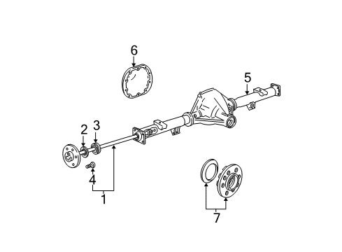 2004 Ford F-150 Heritage Axle Housing - Rear Diagram