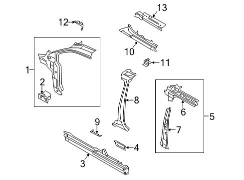 2016 Ford Transit Connect Hinge Pillar Diagram