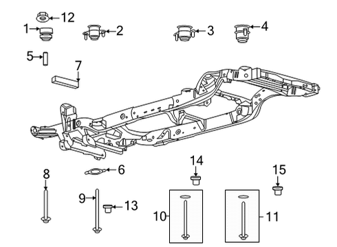 2022 Ford Bronco Body Mounting - Frame Diagram