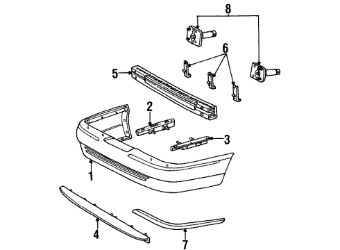 2002 Mercury Grand Marquis Rear Bumper Diagram