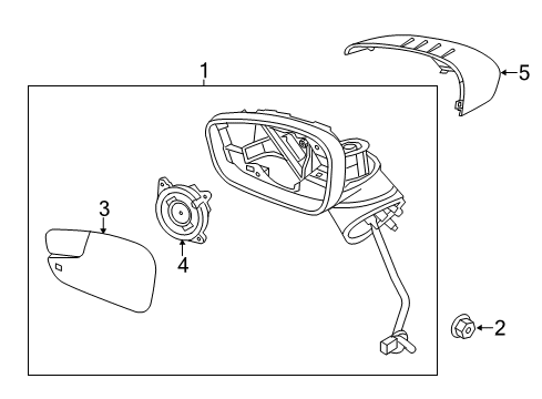 2012 Ford Fiesta Mirror Assembly - Rear View Outer Diagram for AE8Z-17683-B