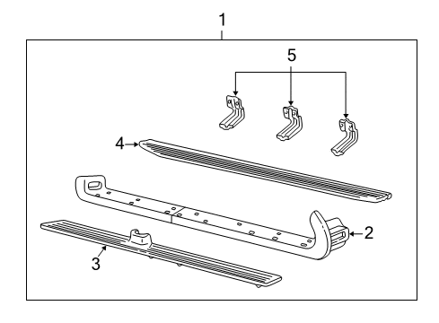 2005 Lincoln Navigator Step Assembly Diagram for 5L7Z-16450-AAC