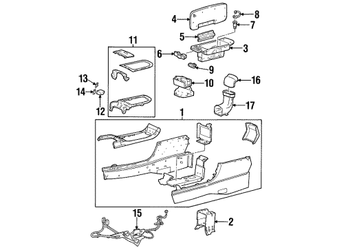 2000 Lincoln Continental Full Console Diagram