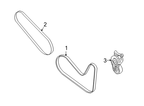 2007 Lincoln MKZ Belts & Pulleys, Maintenance Diagram