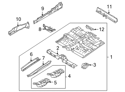 2012 Ford Transit Connect Pan Assembly - Floor Diagram for 9T1Z-6111135-D