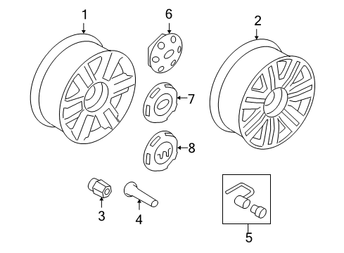 2007 Ford F-150 Wheels Diagram 4 - Thumbnail