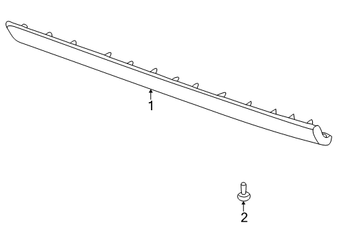 2002 Ford Thunderbird Exterior Moldings Diagram